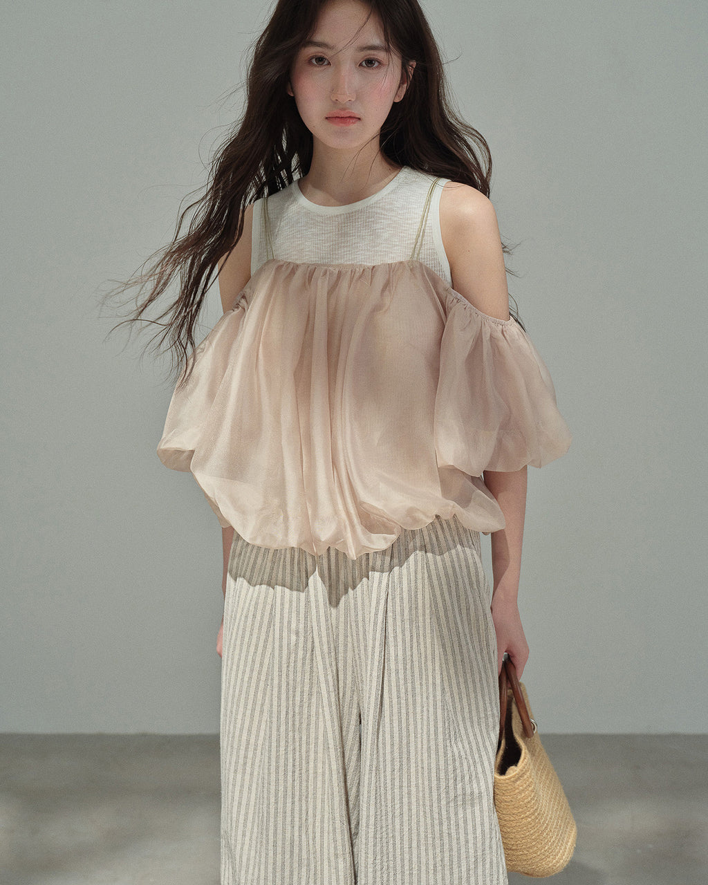 シフォンペタル・花びらトップス