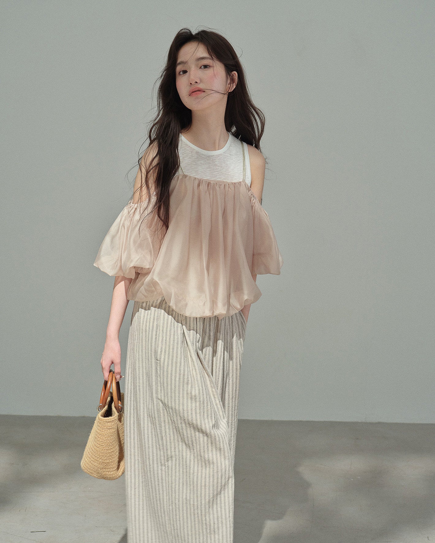シフォンペタル・花びらトップス