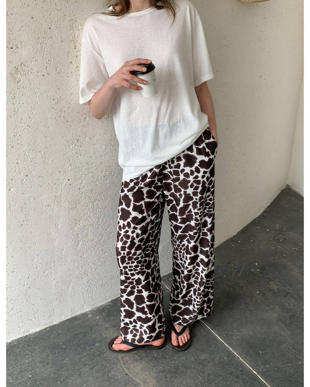-giraffe-リゾートスタイルワイドレッグパンツ
