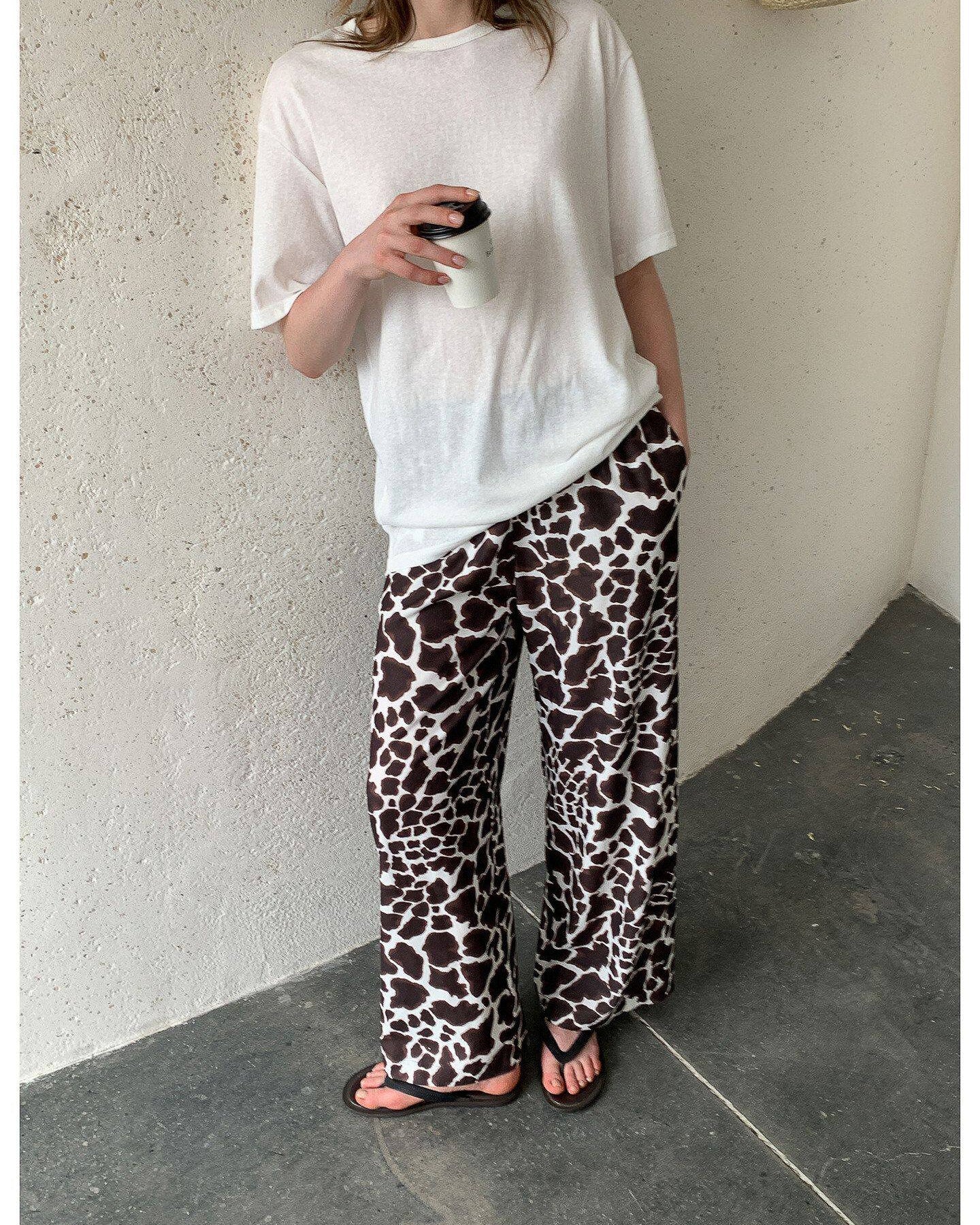 -giraffe-リゾートスタイルワイドレッグパンツ