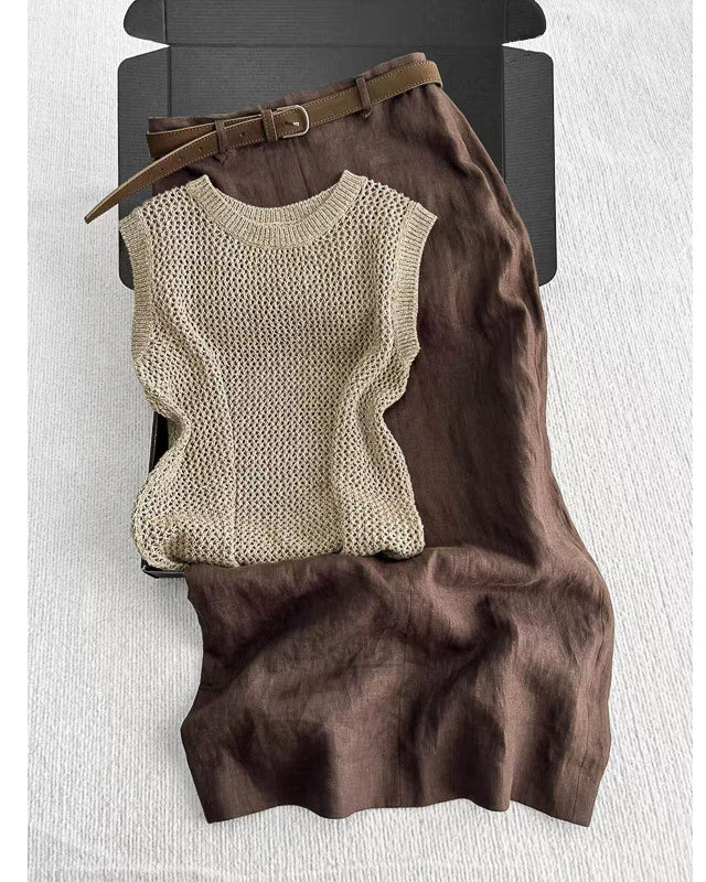 【セットアップ】〈summer knit〉スカートセット