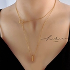 swaying square necklace