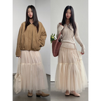 シフォンフレアースカート