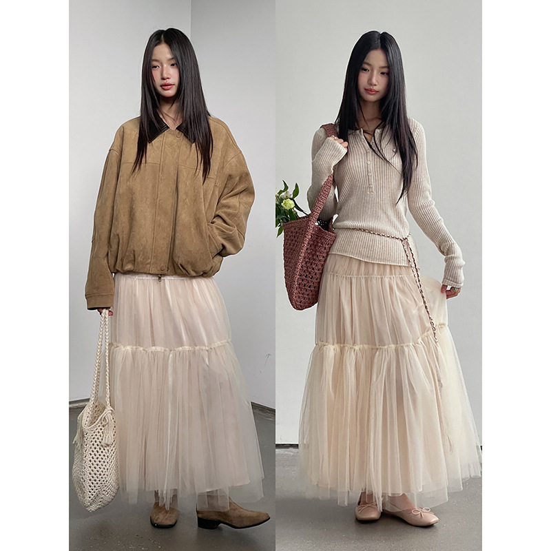 シフォンフレアースカート