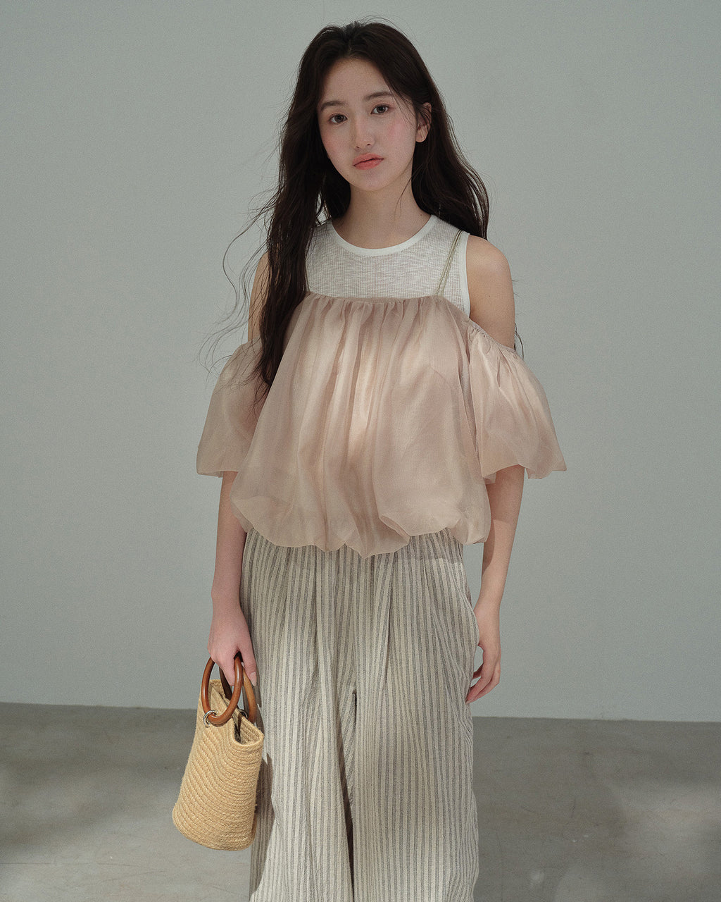 シフォンペタル・花びらトップス
