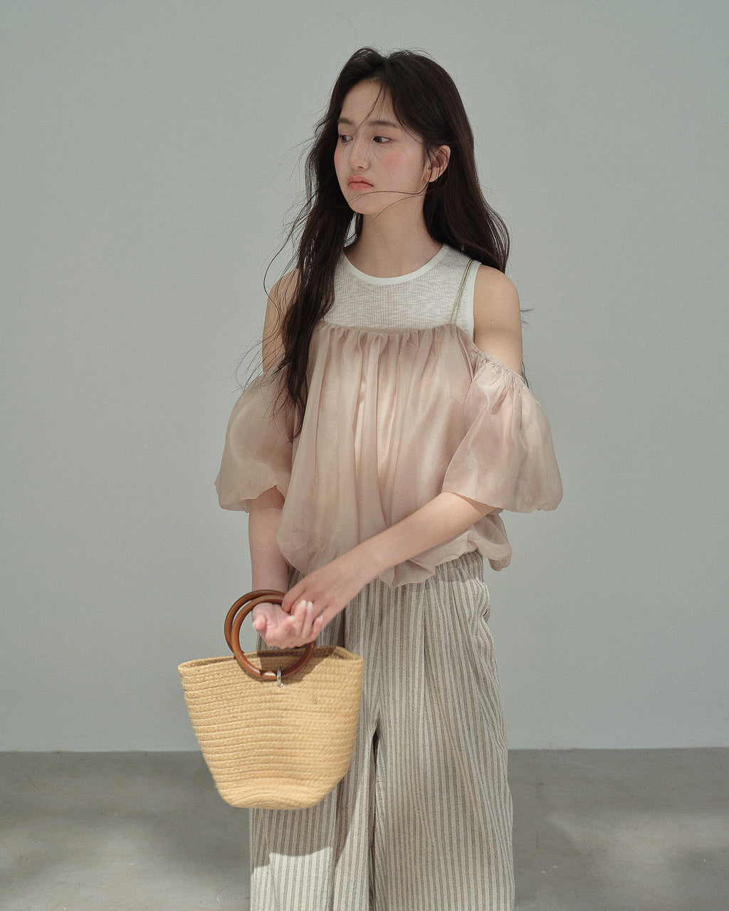 シフォンペタル・花びらトップス