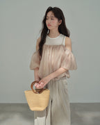 シフォンペタル・花びらトップス