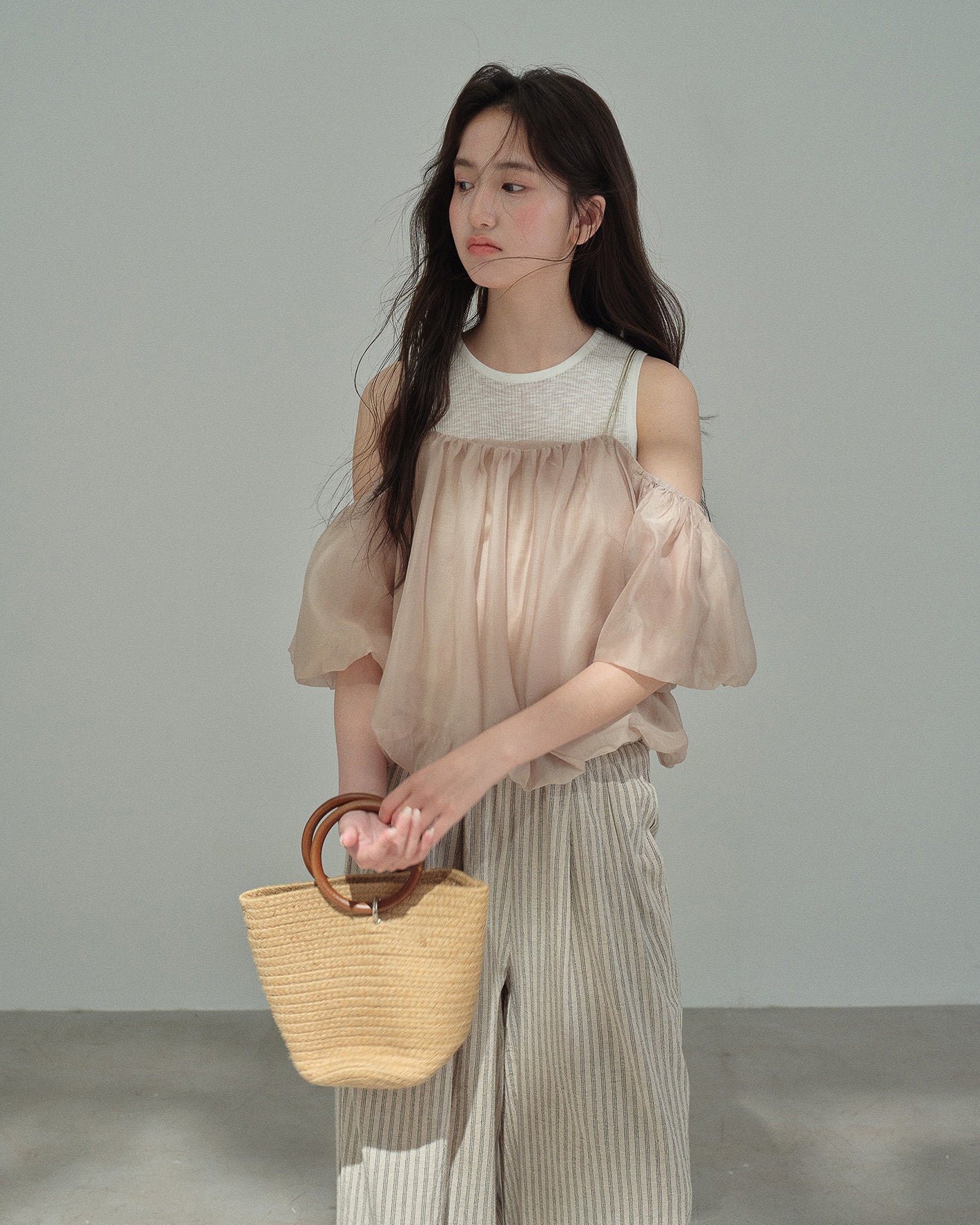 シフォンペタル・花びらトップス