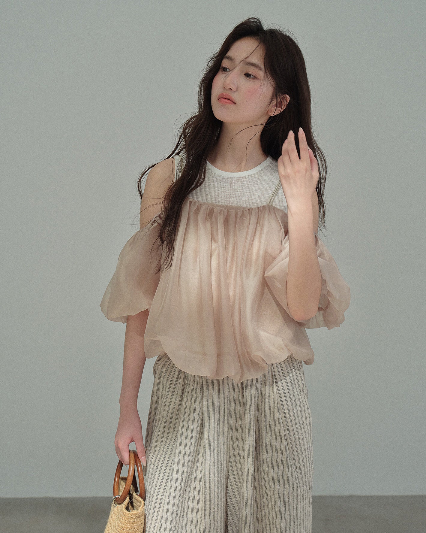 シフォンペタル・花びらトップス