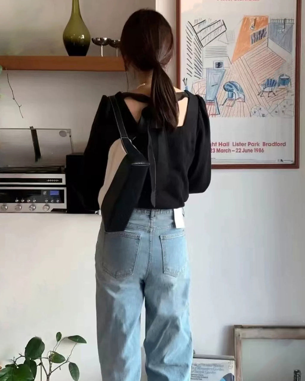 バックリボン ブラウス〈2color〉