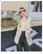 バイカラーレザージャケット