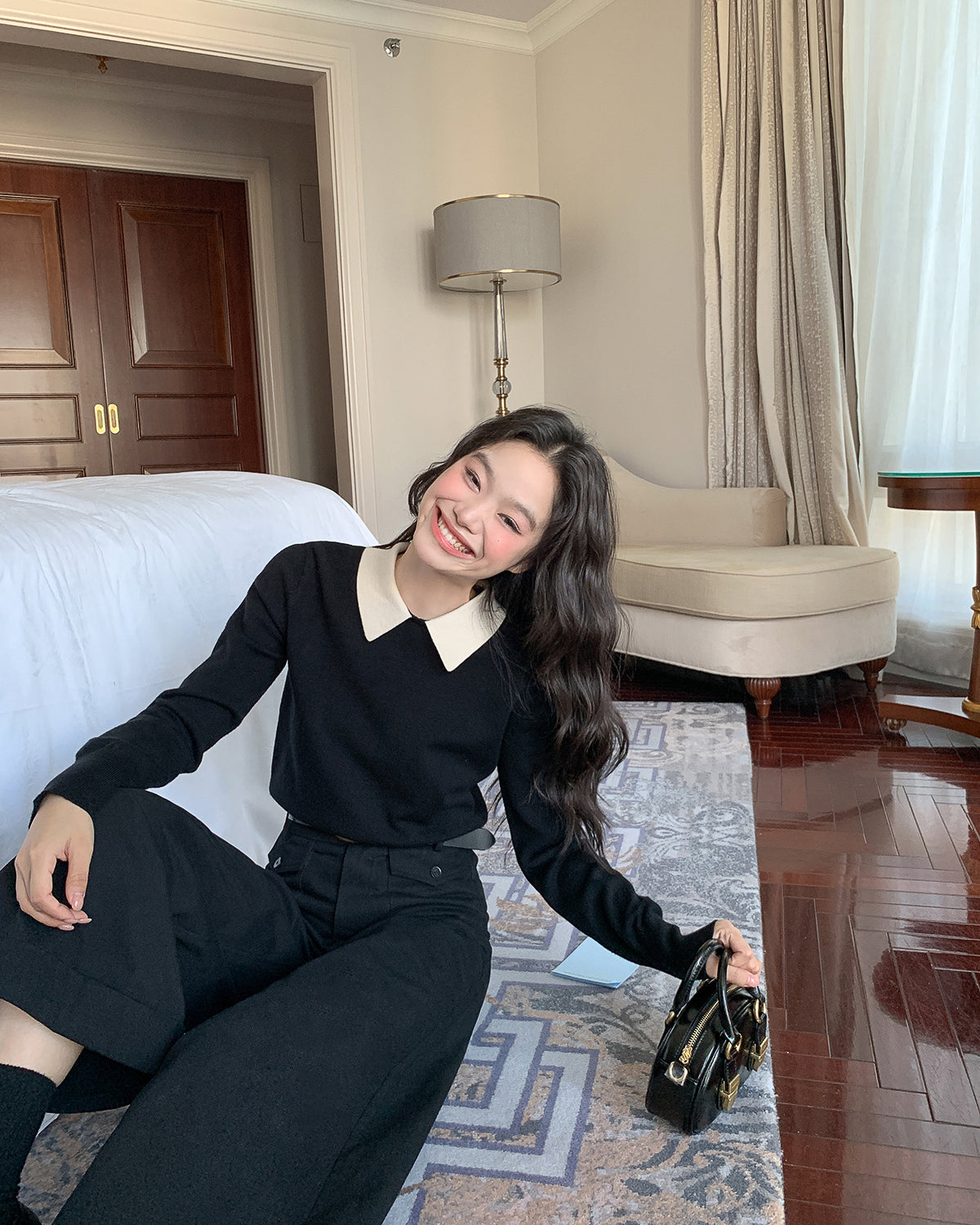 バイカラー ニットトップス