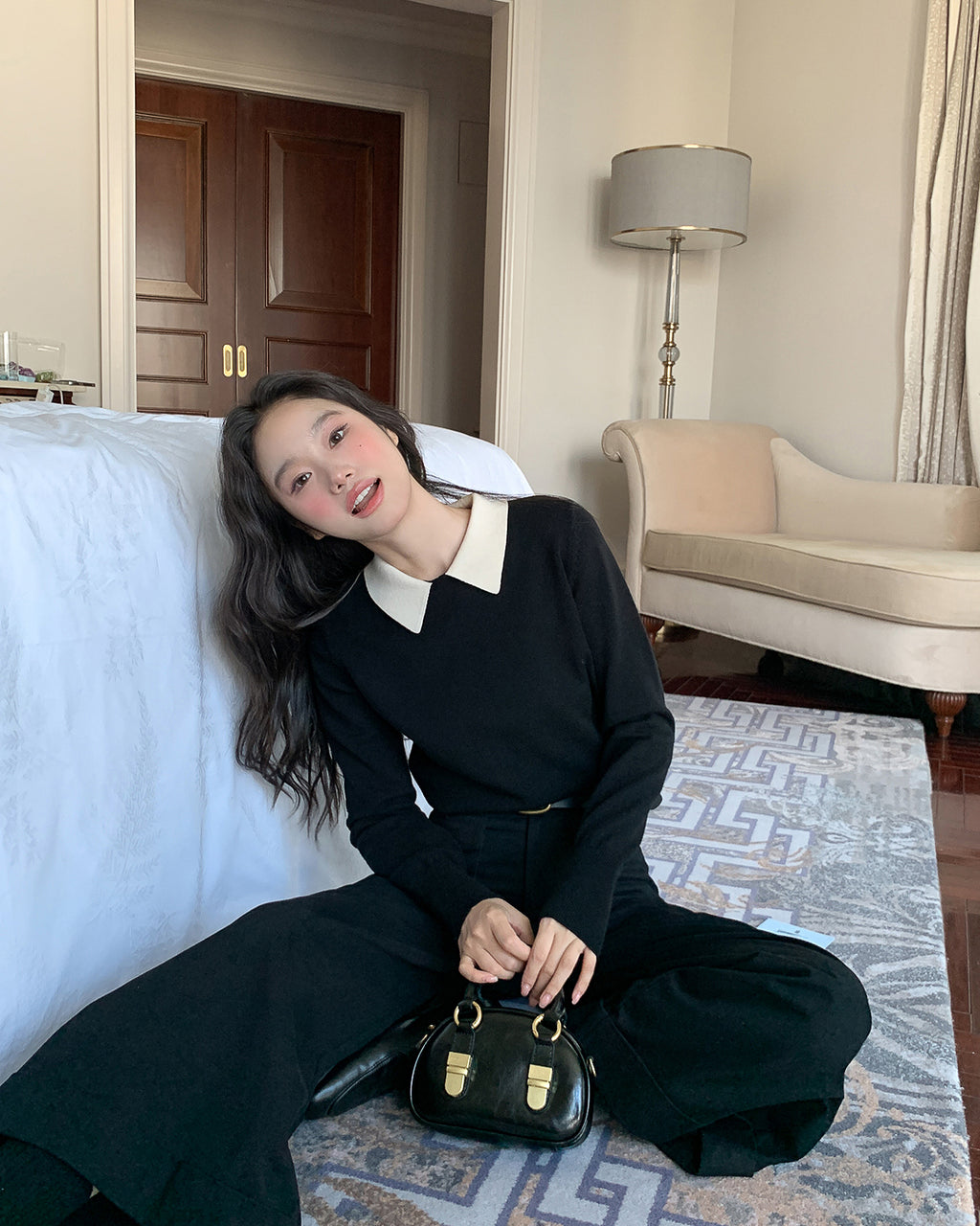 バイカラー ニットトップス