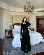 バイカラー ニットトップス