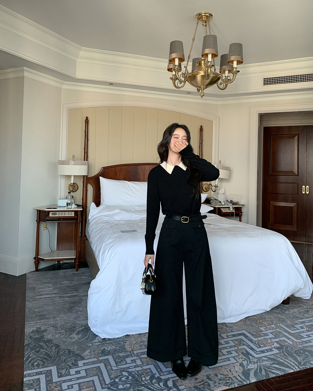 バイカラー ニットトップス