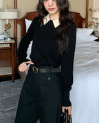 バイカラー ニットトップス