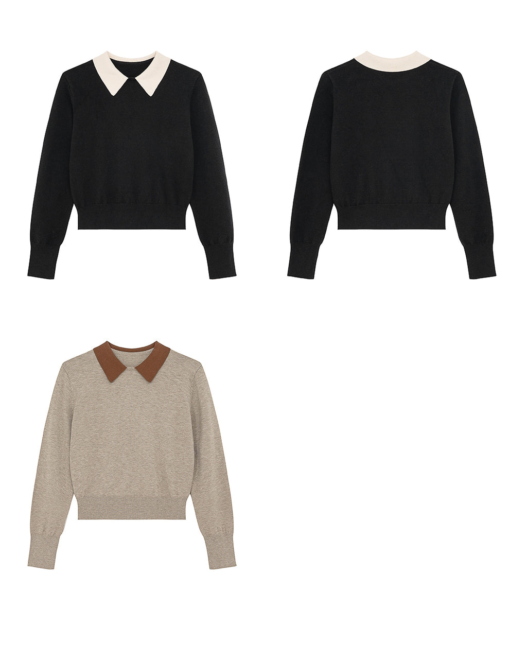 バイカラー ニットトップス