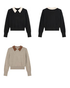 バイカラー ニットトップス