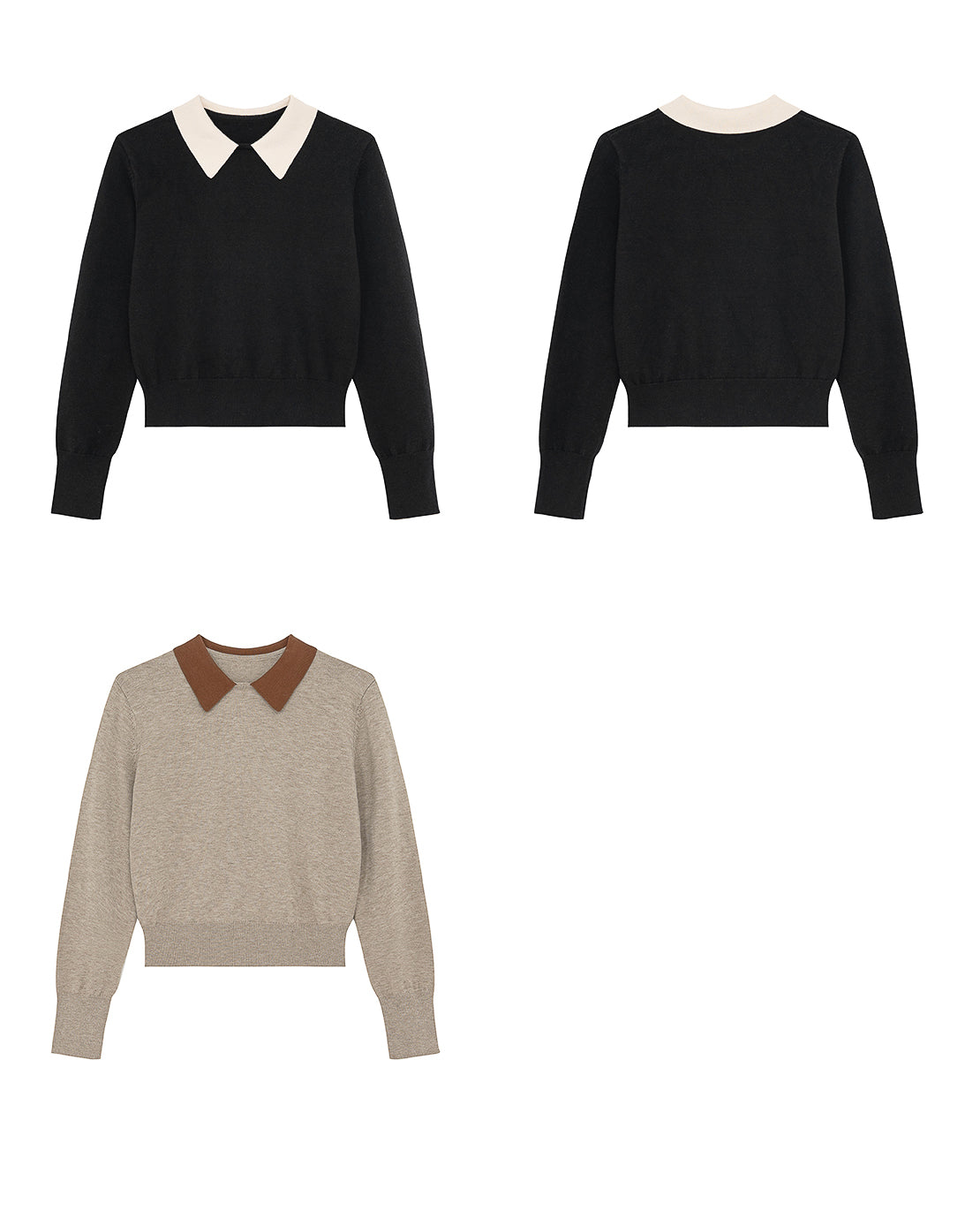 バイカラー ニットトップス