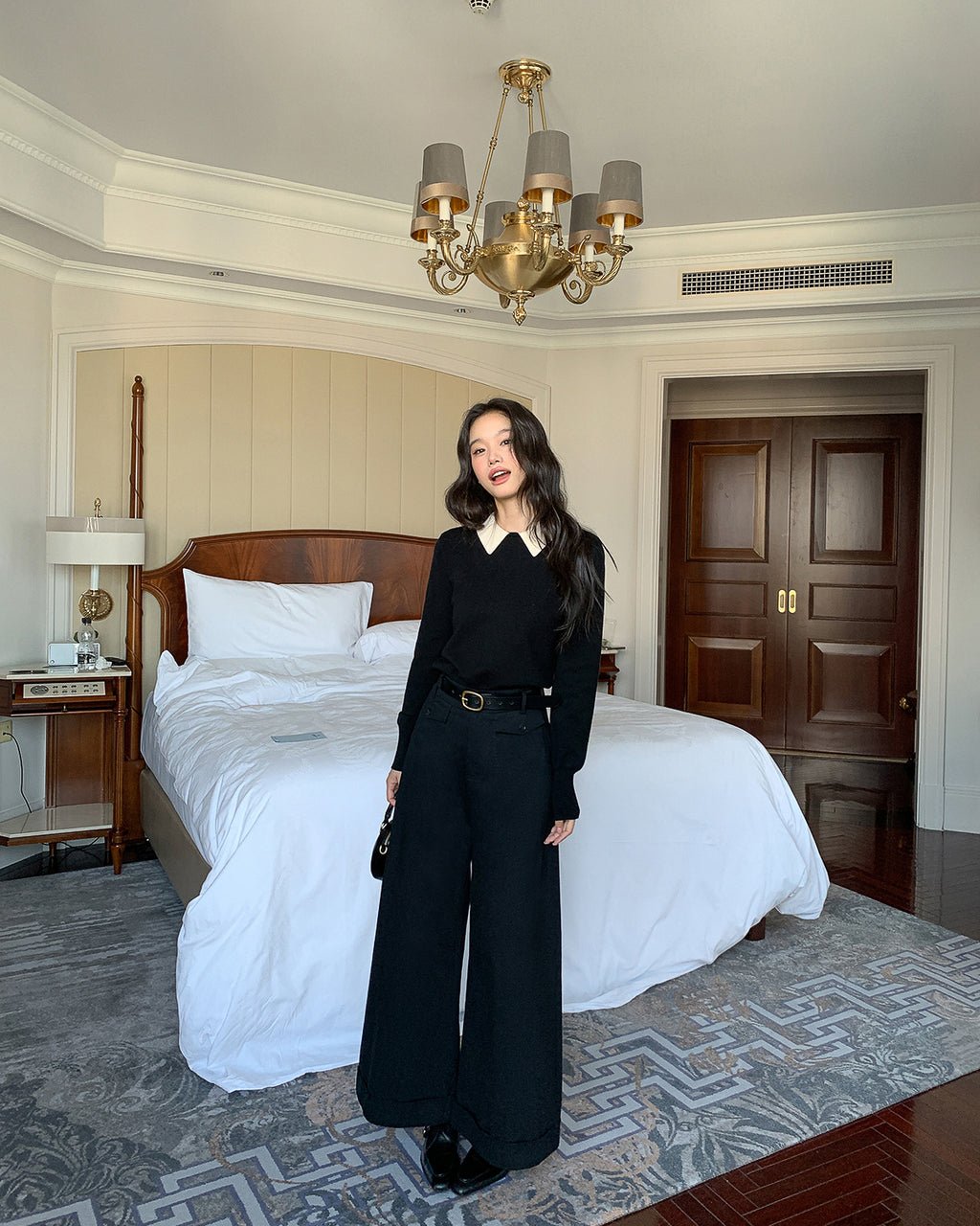 バイカラー ニットトップス