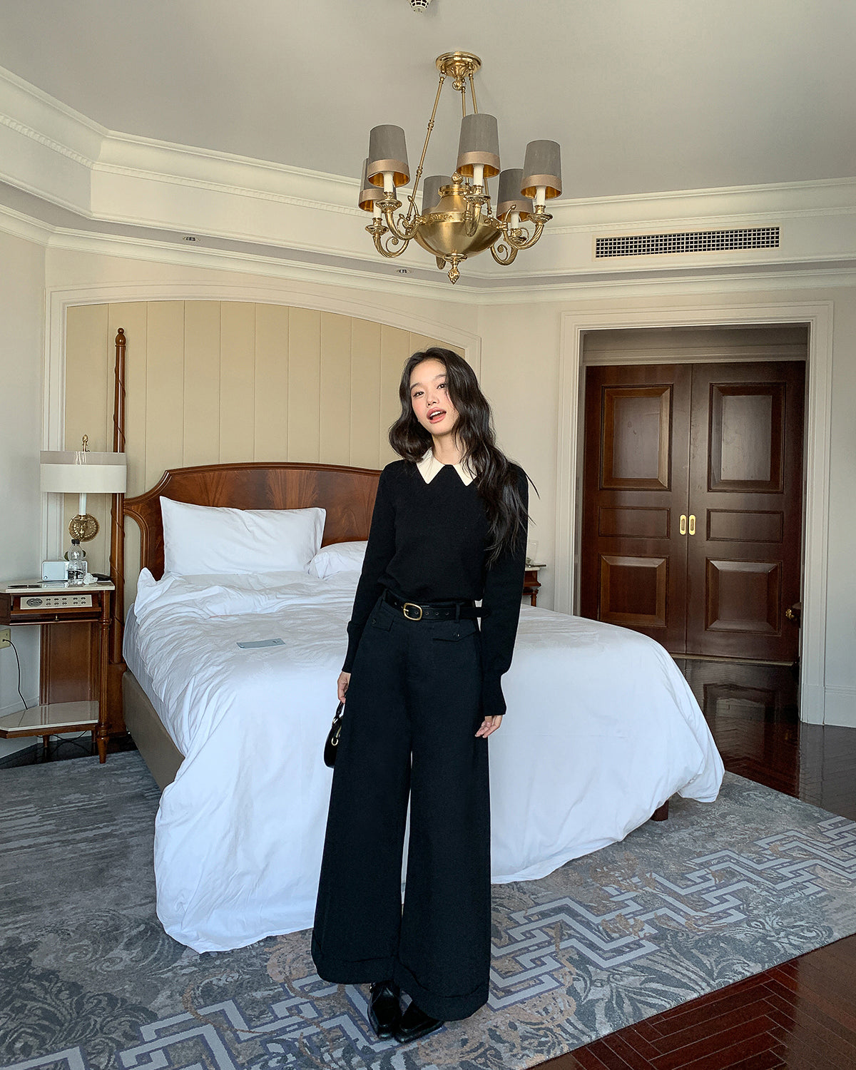 バイカラー ニットトップス