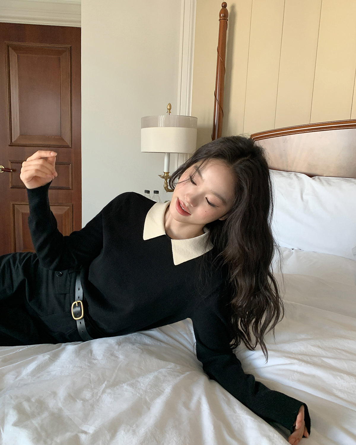 バイカラー ニットトップス