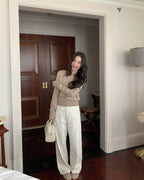 バイカラー ニットトップス