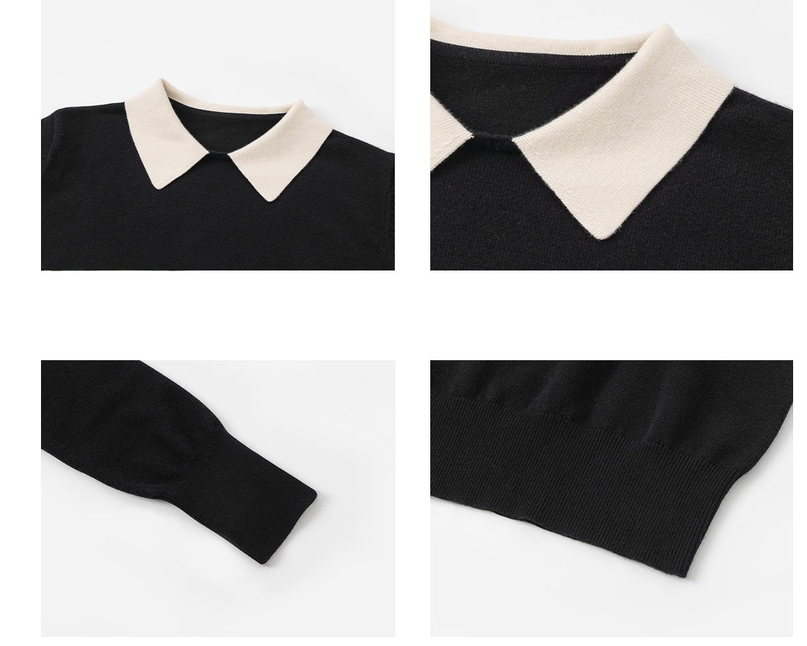 バイカラー ニットトップス