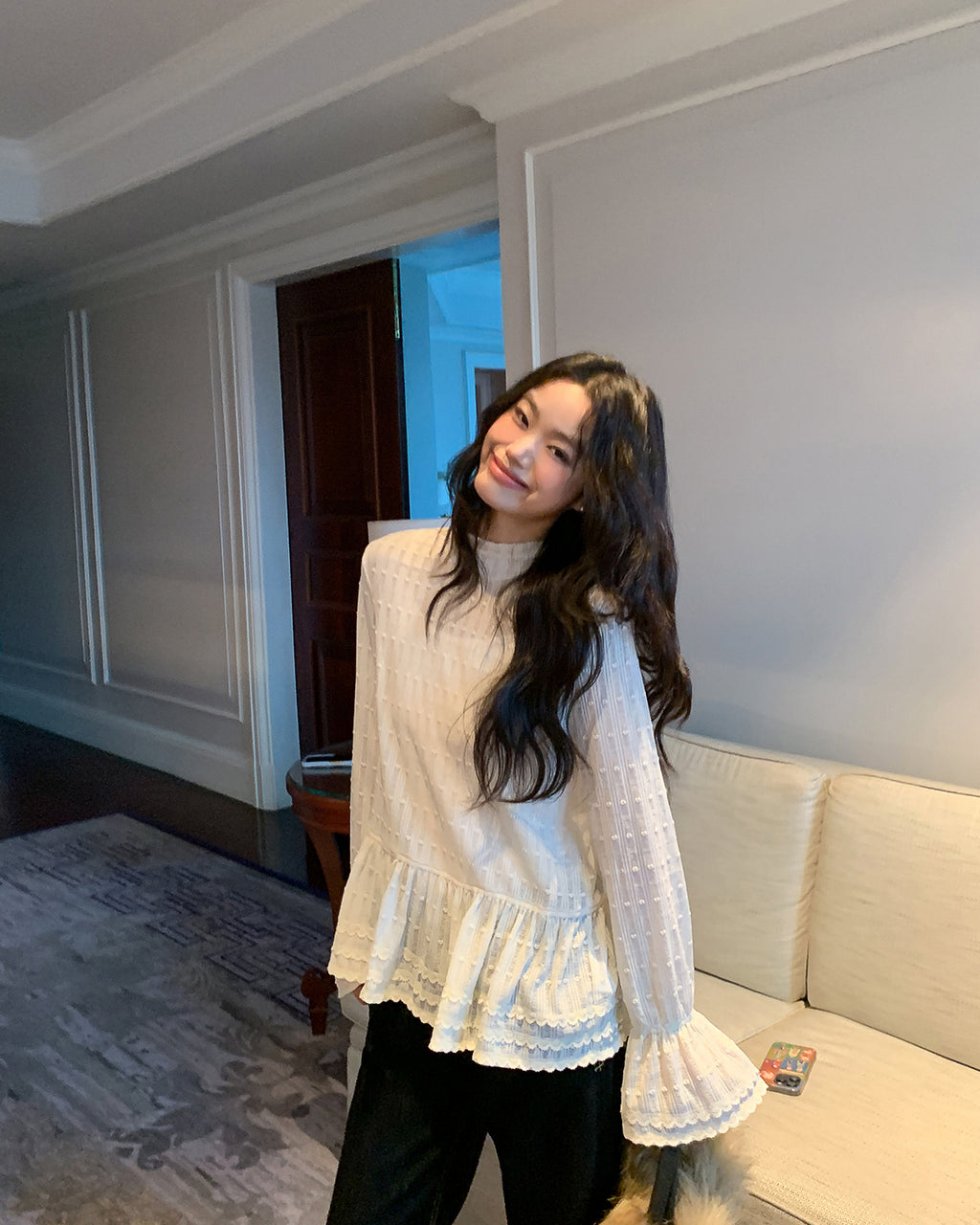 レースフレアー トップス