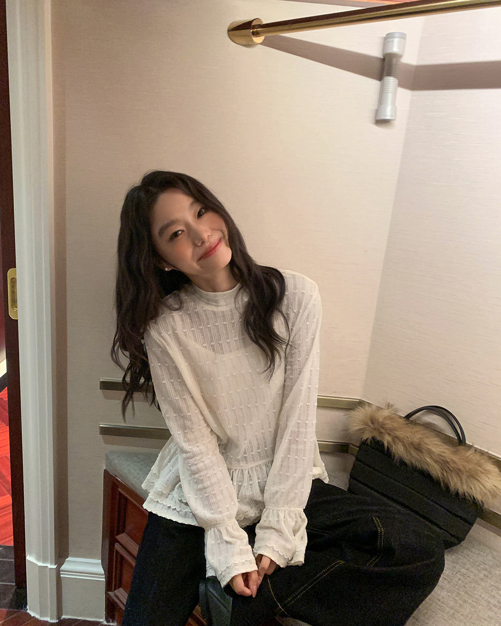 レースフレアー トップス