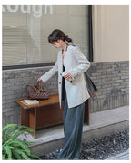 バイカラーレザージャケット