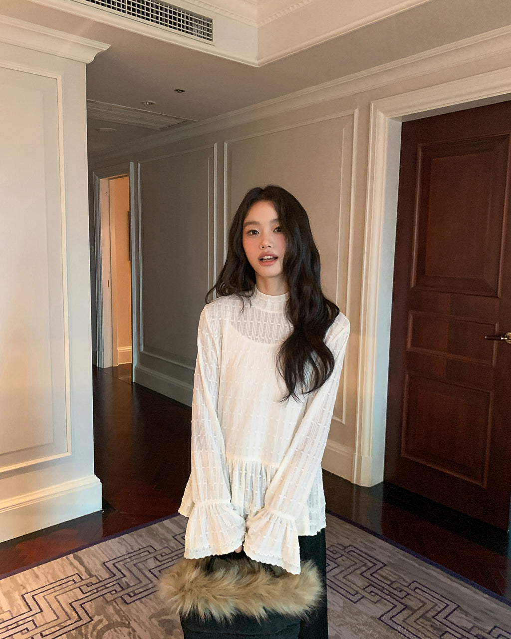 レースフレアー トップス