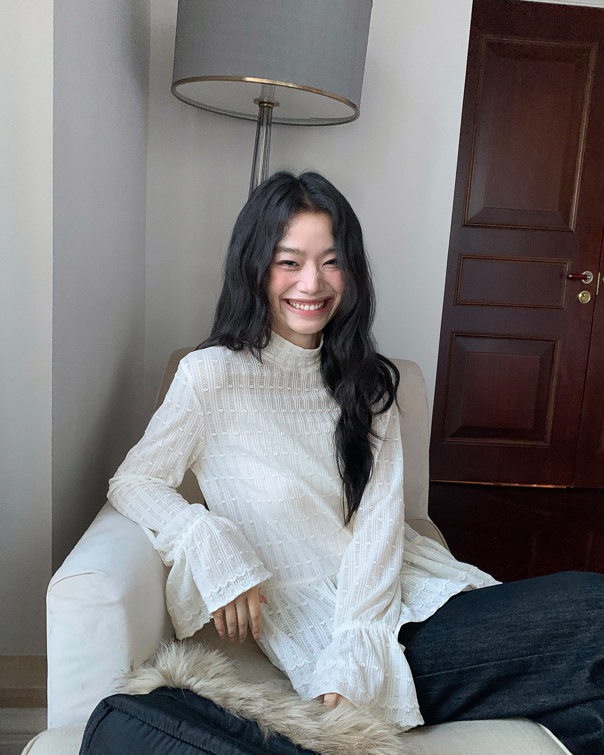 レースフレアー トップス