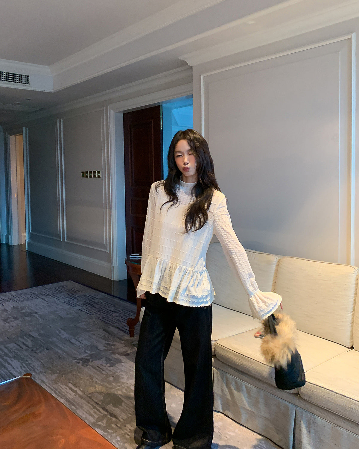 レースフレアー トップス