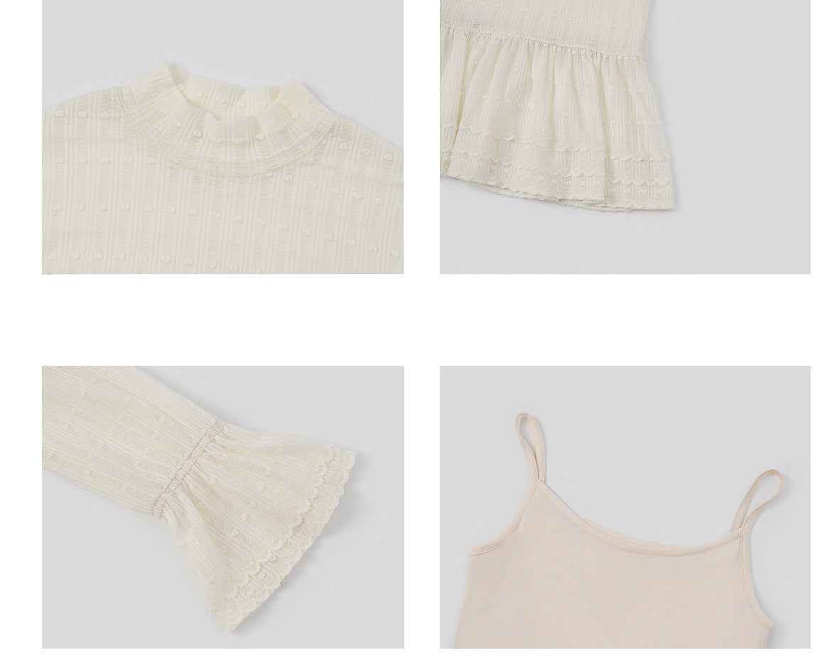 レースフレアー トップス