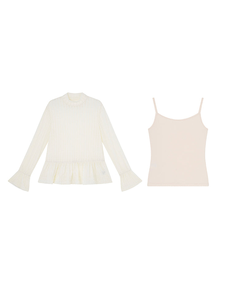 レースフレアー トップス