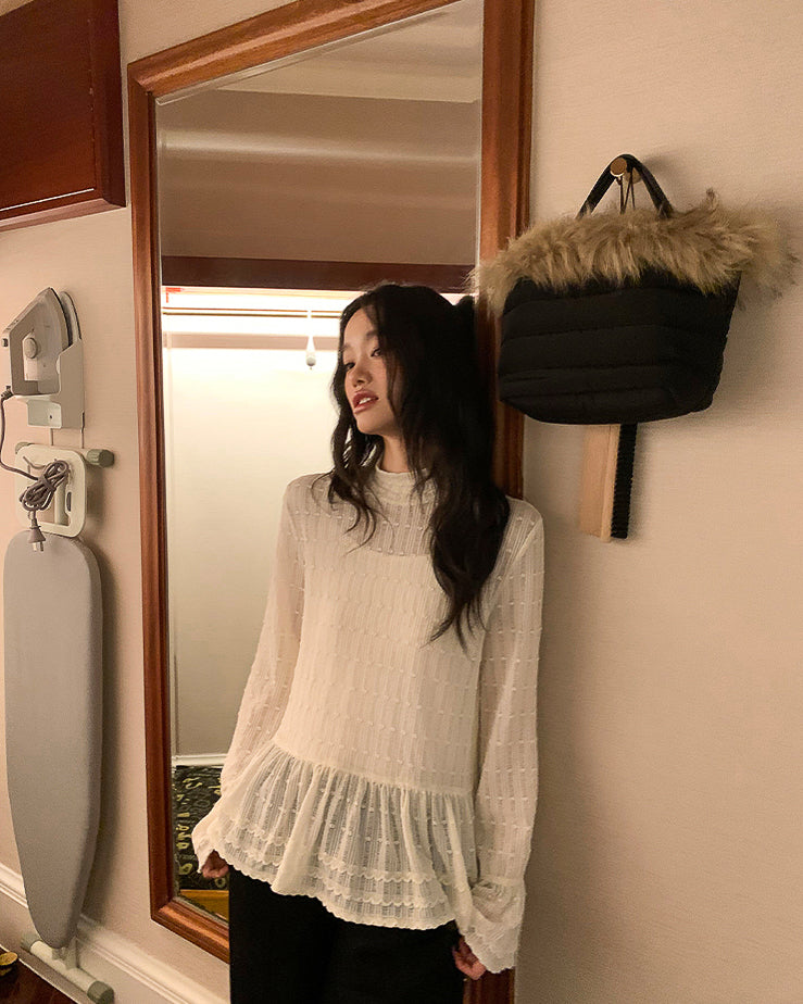 レースフレアー トップス