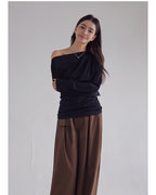 ドレープワンショル トップス