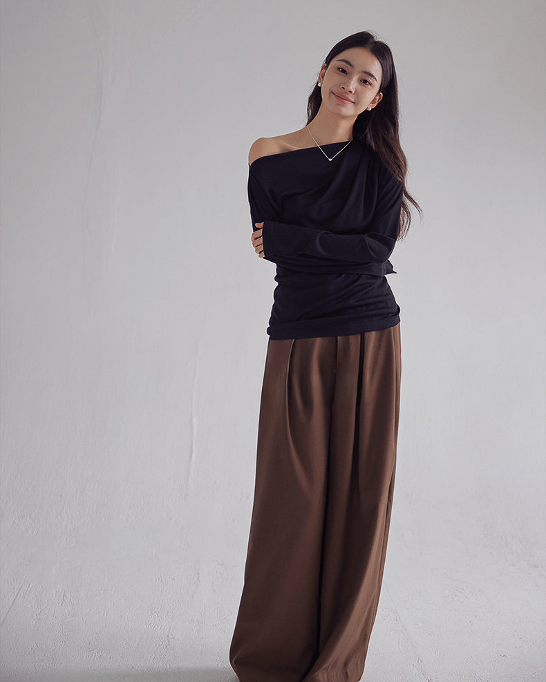 ドレープワンショル トップス