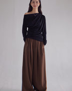 ドレープワンショル トップス