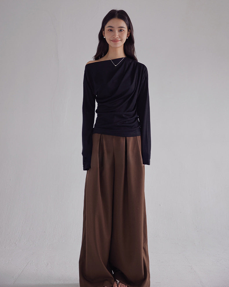 ドレープワンショル トップス