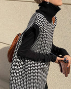 千鳥柄 タートルネックベスト