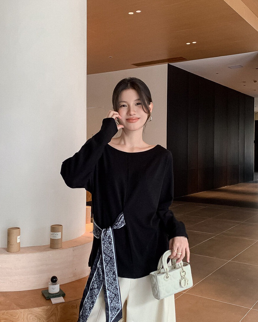 リボン付きプルオーバー〈２color〉