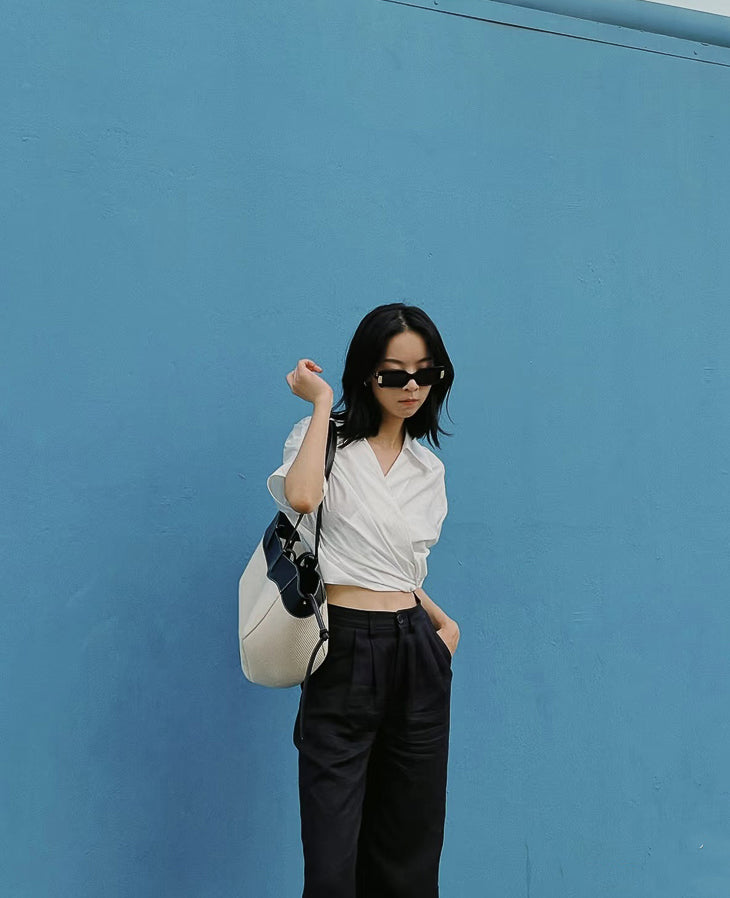 レザー×キャンバス ツートントートバッグ