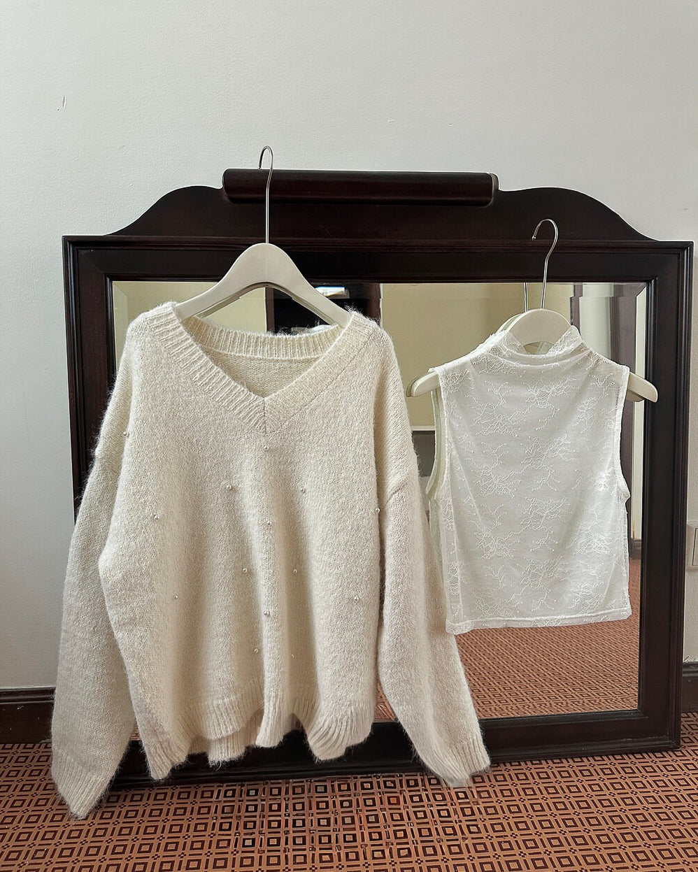 レースインナー&パールニット〈2color〉