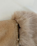 ファー付き フレアーニット〈2color〉