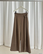 ウエストリボン ウールパンツ