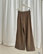 ウエストリボン ウールパンツ