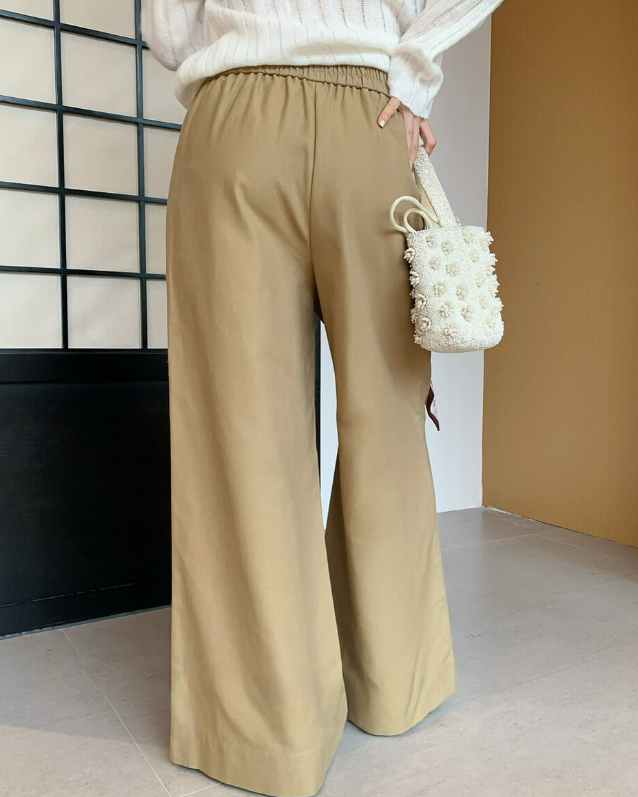 スカーフ付きフレアパンツ〈3color〉