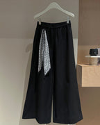 スカーフ付きフレアパンツ〈3color〉